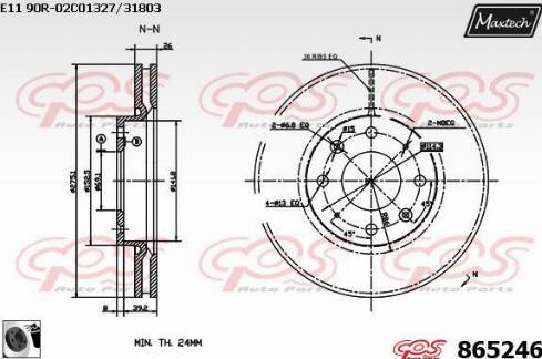 Maxtech 865246.0060 - Disque de frein cwaw.fr