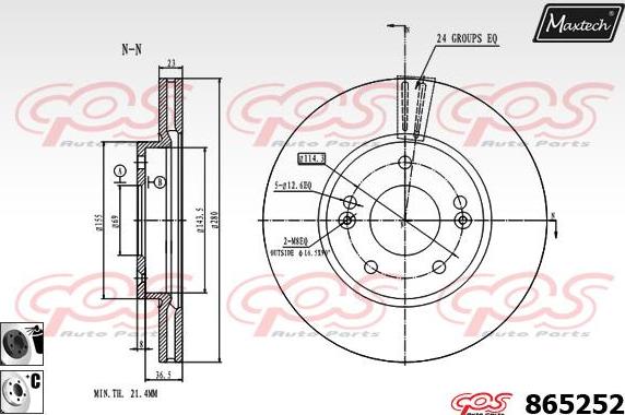 Maxtech 865246 - Disque de frein cwaw.fr