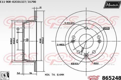 Maxtech 865248.0080 - Disque de frein cwaw.fr