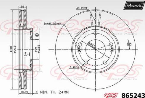 Maxtech 865243.0000 - Disque de frein cwaw.fr