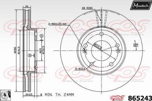 Maxtech 865243.0080 - Disque de frein cwaw.fr