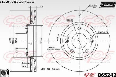 Maxtech 865242.0060 - Disque de frein cwaw.fr