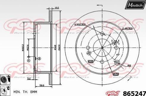 Maxtech 865247.6060 - Disque de frein cwaw.fr