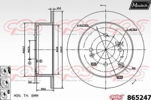 Maxtech 865247.6880 - Disque de frein cwaw.fr