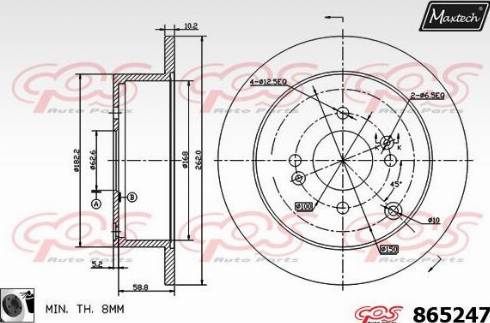 Maxtech 865247.0060 - Disque de frein cwaw.fr