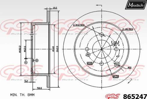 Maxtech 865247.0000 - Disque de frein cwaw.fr