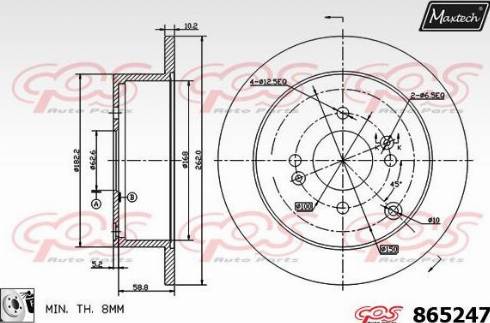 Maxtech 865247.0080 - Disque de frein cwaw.fr