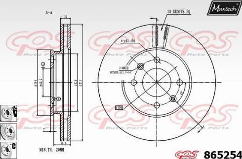 Maxtech 865254.6880 - Disque de frein cwaw.fr