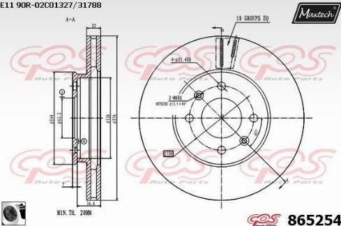 Maxtech 865254.0060 - Disque de frein cwaw.fr