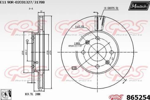 Maxtech 865254.0080 - Disque de frein cwaw.fr