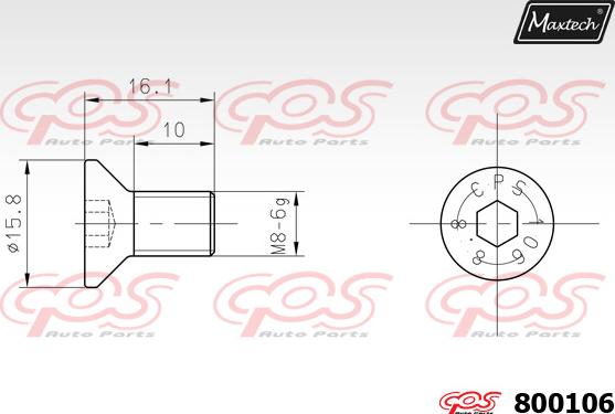 Maxtech 865254 - Disque de frein cwaw.fr