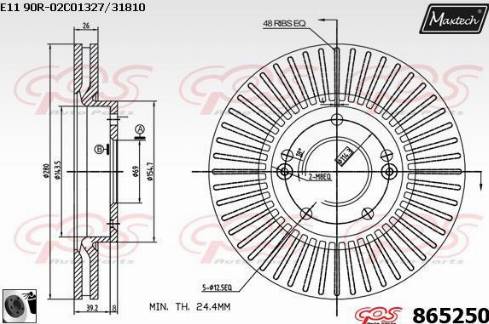 Maxtech 865250.0060 - Disque de frein cwaw.fr