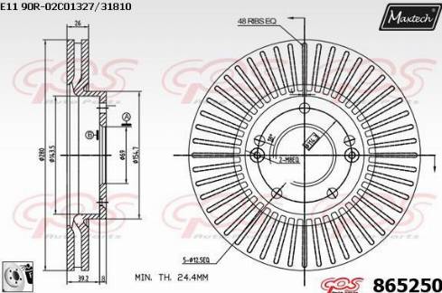 Maxtech 865250.0080 - Disque de frein cwaw.fr