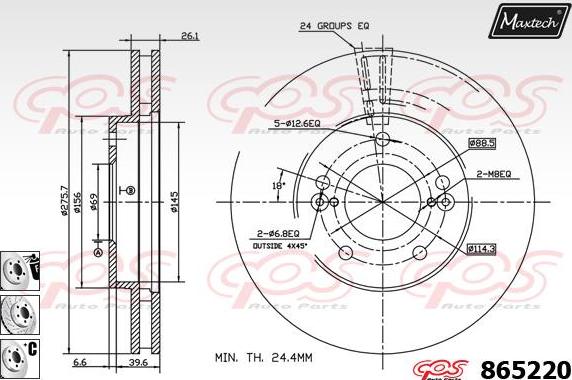 Maxtech 865250 - Disque de frein cwaw.fr