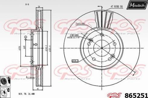 Maxtech 865251.6060 - Disque de frein cwaw.fr