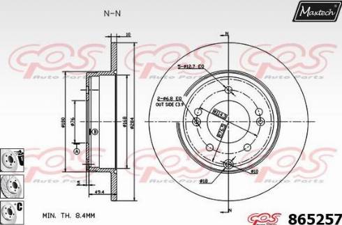 Maxtech 865257.6880 - Disque de frein cwaw.fr