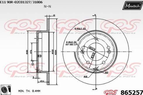 Maxtech 865257.0060 - Disque de frein cwaw.fr