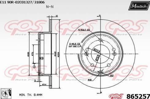 Maxtech 865257.0080 - Disque de frein cwaw.fr