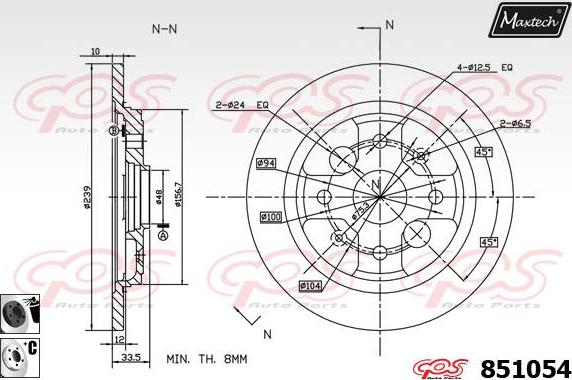 Maxtech 865257 - Disque de frein cwaw.fr