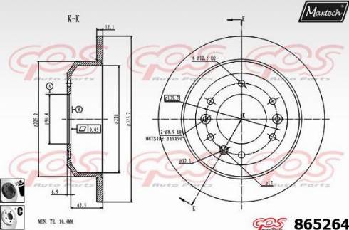 Maxtech 865264.6060 - Disque de frein cwaw.fr