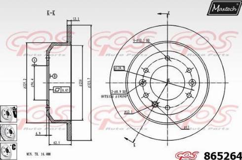 Maxtech 865264.6880 - Disque de frein cwaw.fr