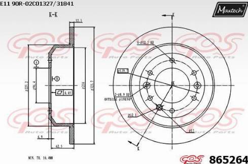 Maxtech 865264.0000 - Disque de frein cwaw.fr