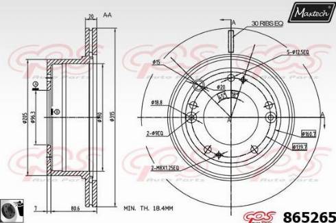 Maxtech 865265.0060 - Disque de frein cwaw.fr