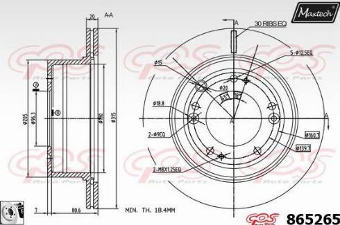 Maxtech 865265.0080 - Disque de frein cwaw.fr