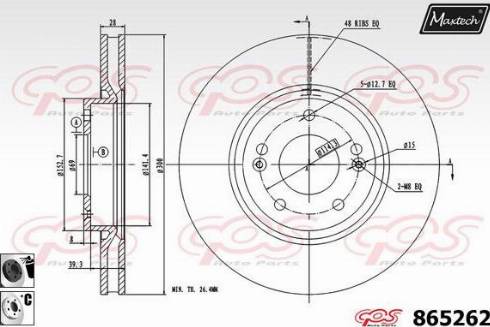 Maxtech 865262.6060 - Disque de frein cwaw.fr