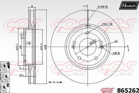 Maxtech 865262.6880 - Disque de frein cwaw.fr