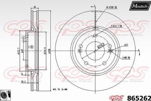 Maxtech 865262.0060 - Disque de frein cwaw.fr