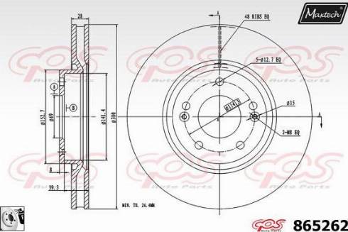 Maxtech 865262.0080 - Disque de frein cwaw.fr