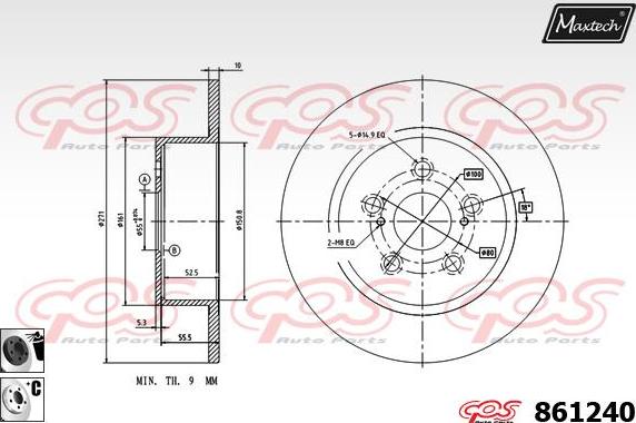 Maxtech 865262 - Disque de frein cwaw.fr