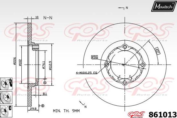 Maxtech 871053 - Disque de frein cwaw.fr