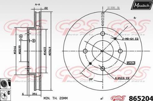 Maxtech 865204.6060 - Disque de frein cwaw.fr