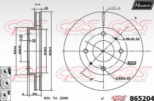 Maxtech 865204.6880 - Disque de frein cwaw.fr