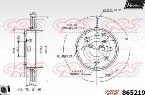 Maxtech 865219.0060 - Disque de frein cwaw.fr