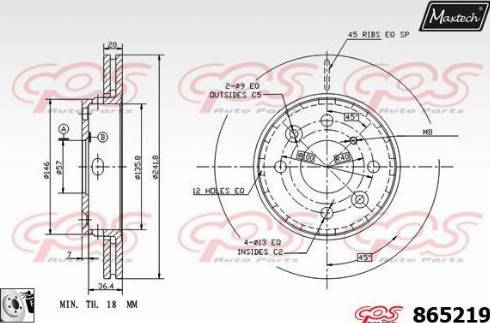 Maxtech 865219.0080 - Disque de frein cwaw.fr