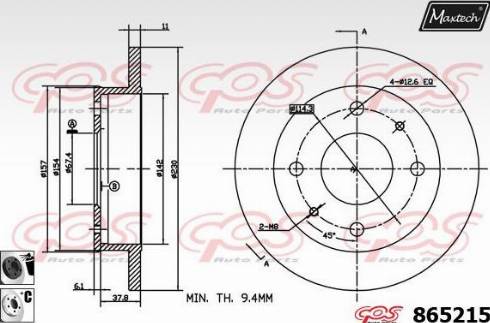 Maxtech 865215.6060 - Disque de frein cwaw.fr