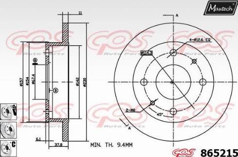 Maxtech 865215.6880 - Disque de frein cwaw.fr