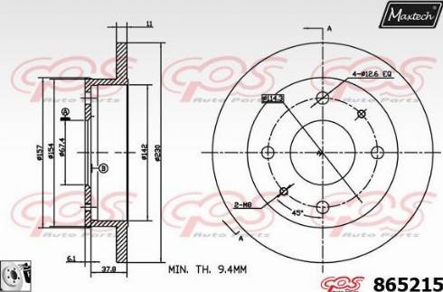 Maxtech 865215.0080 - Disque de frein cwaw.fr