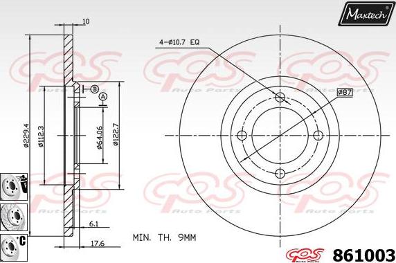 Maxtech 873590 - Disque de frein cwaw.fr