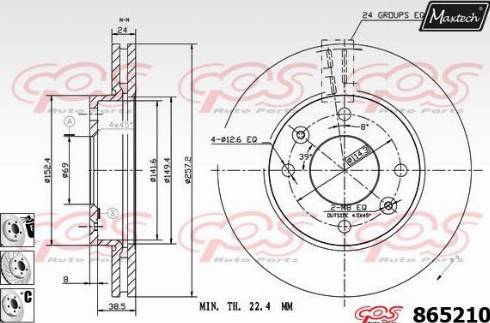 Maxtech 865210.6980 - Disque de frein cwaw.fr