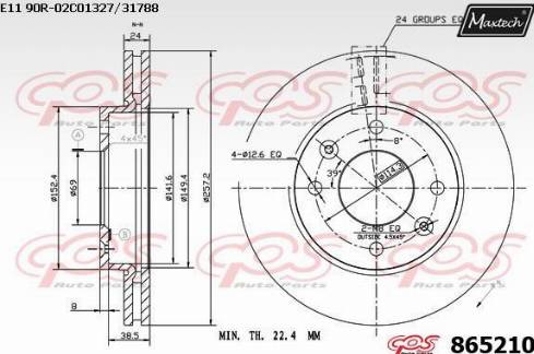 Maxtech 865210.0000 - Disque de frein cwaw.fr