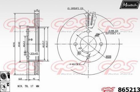 Maxtech 865213.6060 - Disque de frein cwaw.fr