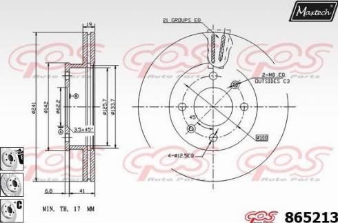 Maxtech 865213.6880 - Disque de frein cwaw.fr