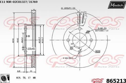 Maxtech 865213.0060 - Disque de frein cwaw.fr