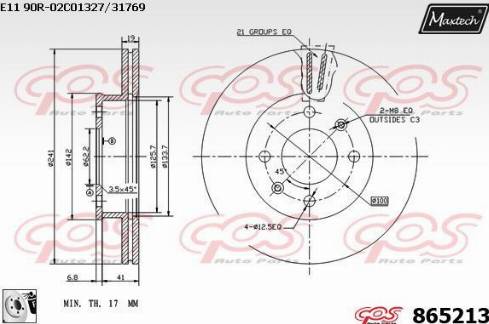 Maxtech 865213.0080 - Disque de frein cwaw.fr