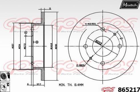 Maxtech 865217.6060 - Disque de frein cwaw.fr