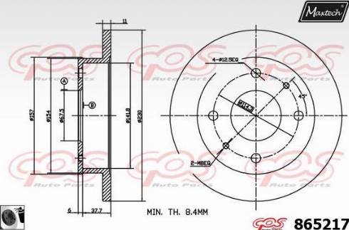 Maxtech 865217.0060 - Disque de frein cwaw.fr